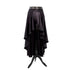 SiaLinda: Rock Gina II, aubergine, lila, Satin, Lilien Applikation, asymmetrisch, geschlitzt
